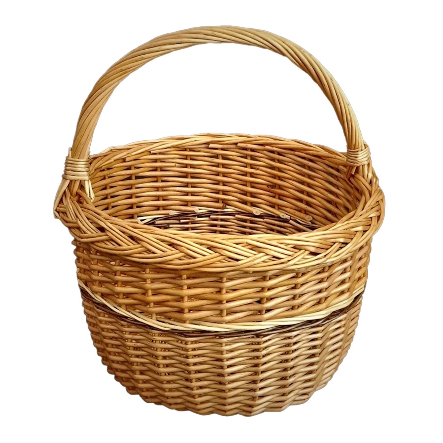 Proutěný lakovaný košík 29 x 34 cm