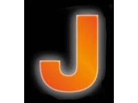 Conacord Reflexní domovní písmeno J, oranžové, 8 cm