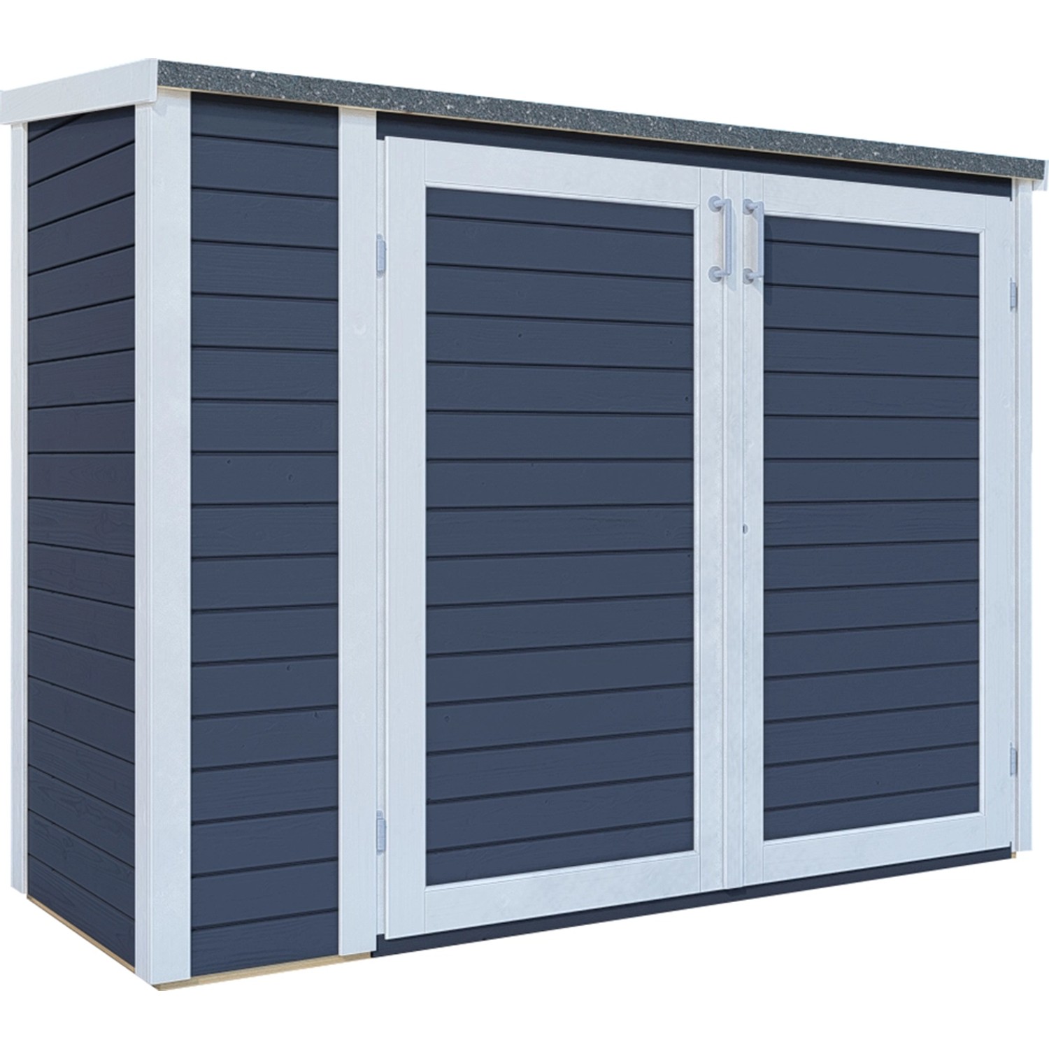 Bertilo Zahradní skříň Multibox 3, antracitová, 200 x 82 cm