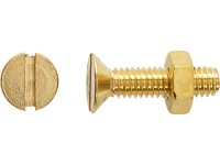 Závitový šroub se zápustnou hlavou PZ mosazný M3 x 10 mm, 8 ks + matice