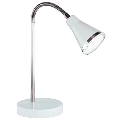 Reality Stolní LED lampa Arras, plast, bílá, 3000K, 350lm, 3,8W, pr.11,5 x 47 cm
