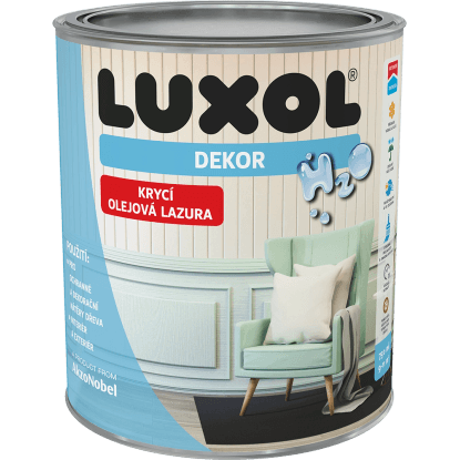 LUXOL Krycí olejová lazura DEKOR skandinávská bílá 0,75 l