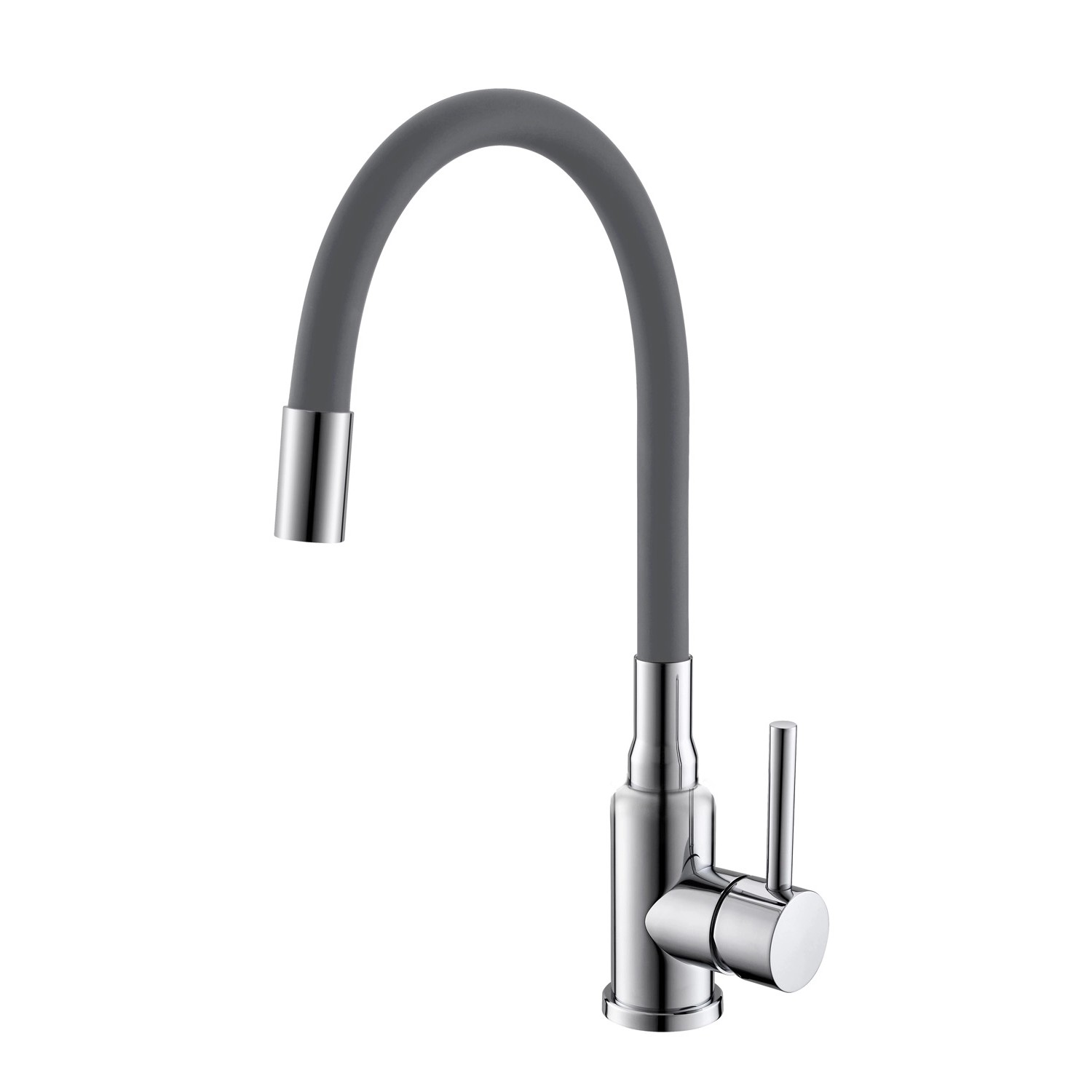 Alveus Stojánková páková dřezová baterie s flexi hadicí Mintas beton+chrom