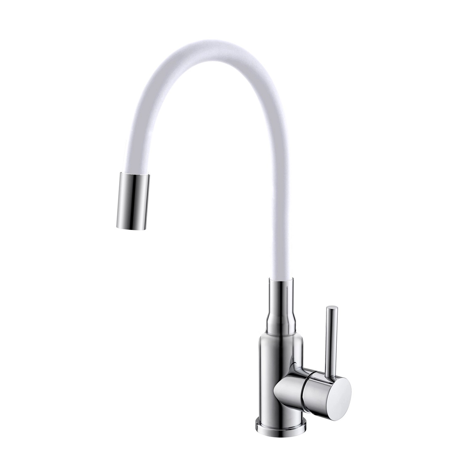 Alveus Stojánková páková dřezová baterie s flexi hadicí Mintas bílá+chrom