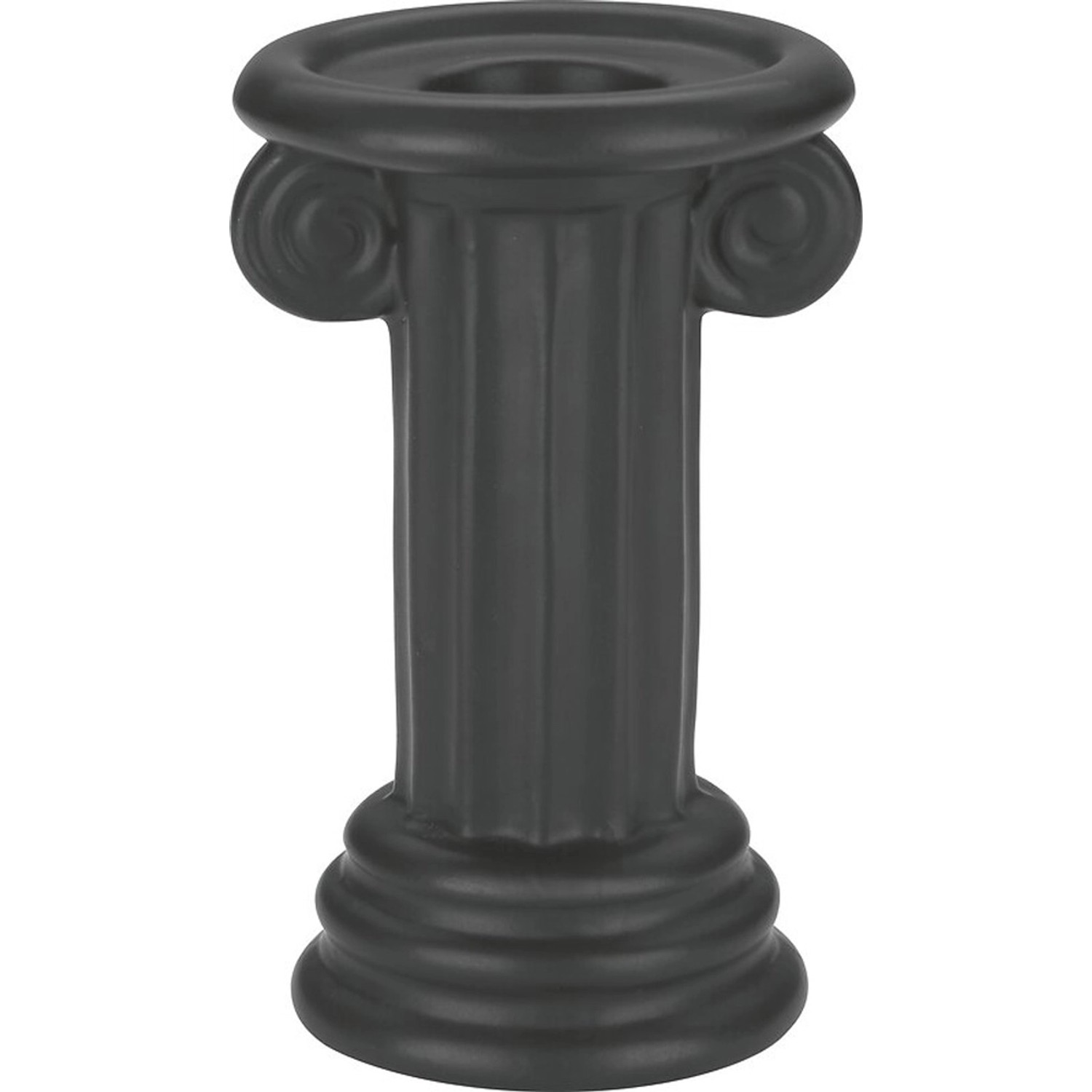 Svícen Modern Antique, keramika, černý, 10 x 5 x 6 cm