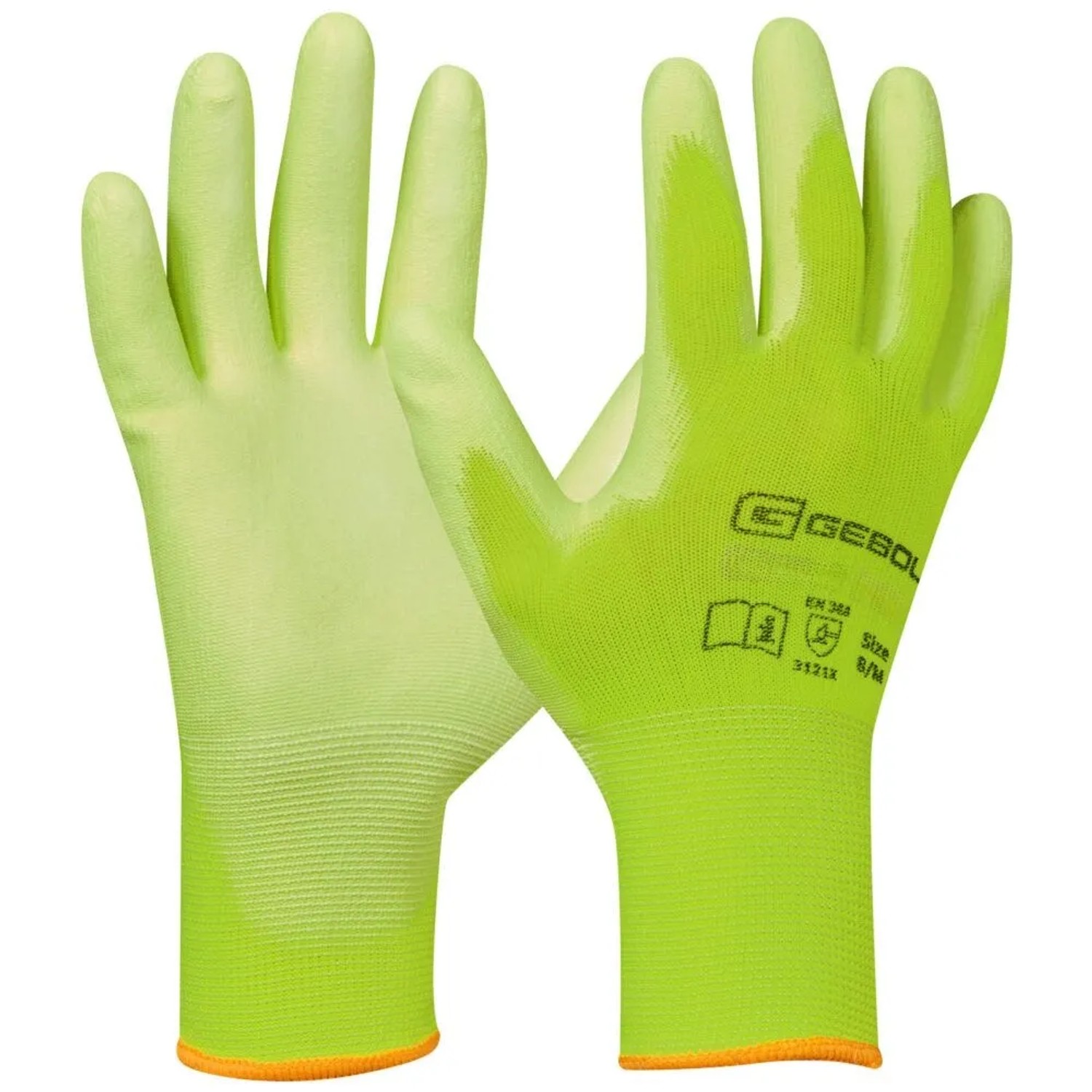 GEBOL Pracovní rukavice Nano Flex Neon, neonově žlutá, vel. 8