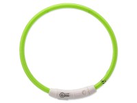 Dog Fantasy Goods LED nylonový obojek, vel. S/M, zelený, 45 cm