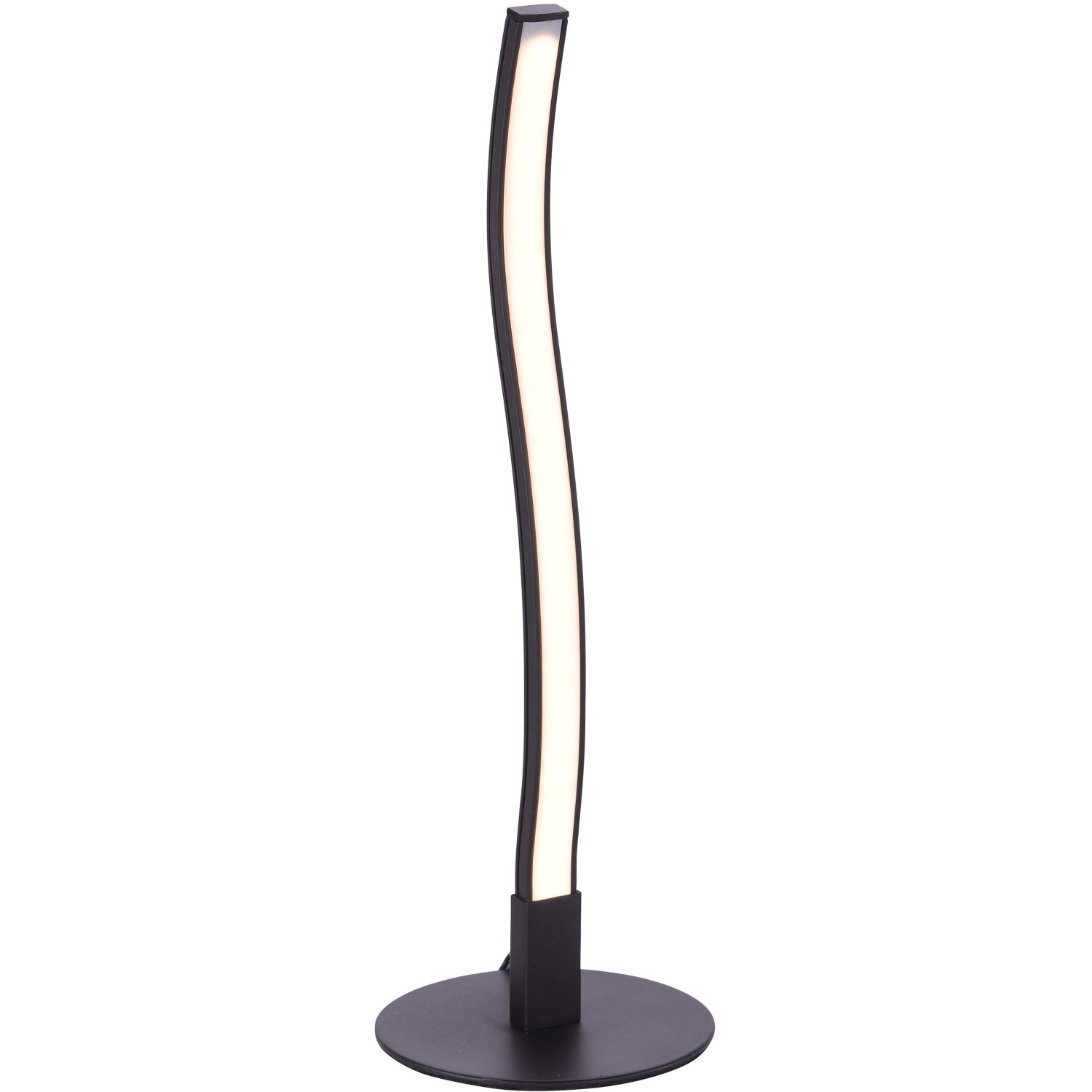 Just Light. Stolní LED lampa Wave, 3W, 345lm, 3000K, černá, pr. 10 x 30 cm