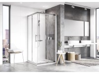 RAVAK Sprchový kout XP3RV2-80 lesklý chrom + transparentní sklo