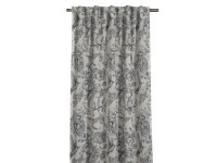 Sehlbach Závěs se skrytými poutky, Birds And Roses, stříbrně šedý, 245 x 135 cm