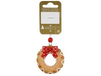 GEROMA Závěsná vánoční dekorace donut z polyresinu červený 5,5 cm, 1 ks