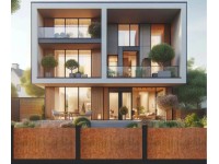 MEGACORP Designové plotové pole VERTIKÁLNÍ BUBLINY cortenová ocel 900 x 900 mm