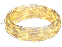 LED světelný řetěz 240x mini LED, teplá bílá, IP44, transparentní kabel, 12,05 m