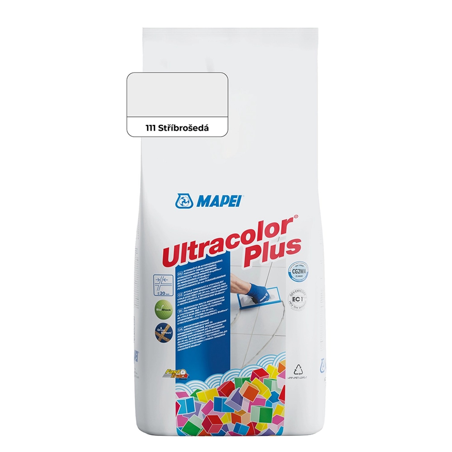 Mapei Spárovací hmota Ultracolor Plus 2 kg, 111 stříbrnošedá