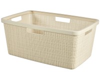 Curver Koš na čisté prádlo Jute béžový, 59 x 39 x 26 cm