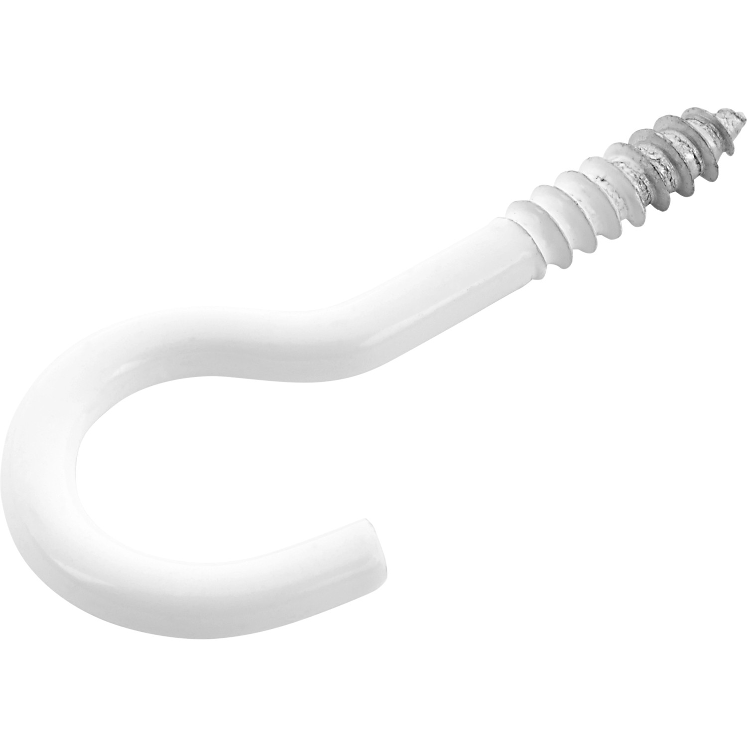 Šroubovací hák zahnutý bílý pr. 2,6 x 30 mm, 8 ks