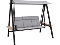 OBI Hollywoodská houpačka Summerdale antracitová-světle šedá 187 x 225 x 127 cm