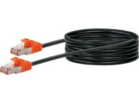 Schwaiger Síťový kabel CAT 7 (S/FTP) EJ45, černá/oranžová, 5 m