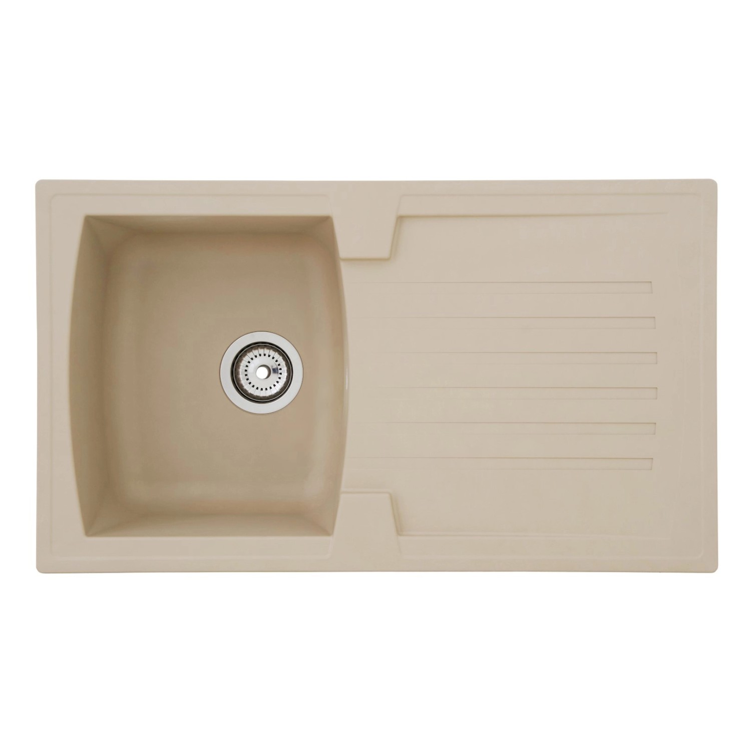 Respekta Kuchyňský dřez Mineralite Boston pískově béžový 86 x 50 cm