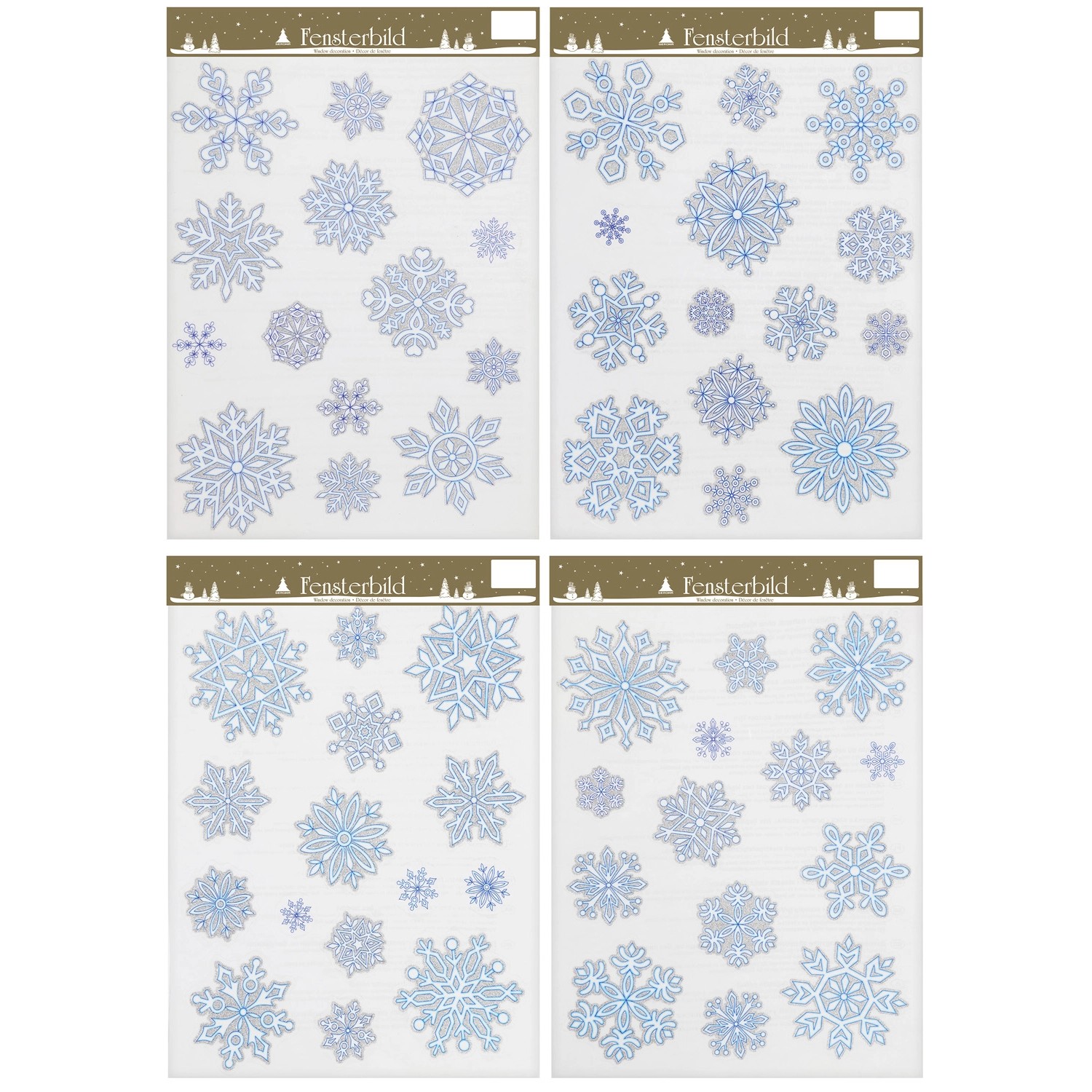 Samolepicí ozdoba na okno sněhové vločky