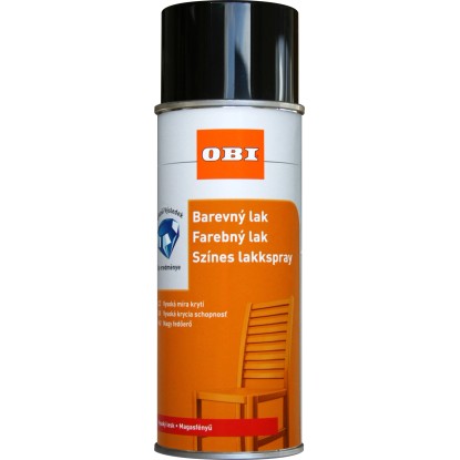 OBI Lak ve spreji vysoce lesklý RAL 9017 dopravní černá 400 ml