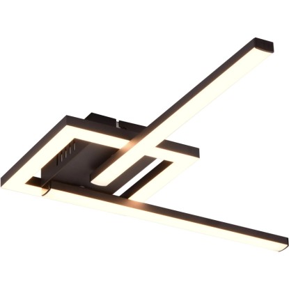 Reality LED stropní svítidlo VIALE matné černé 17W, 1860lm, 3000K, 54 x 5 x 16cm