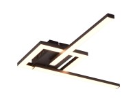 Reality LED stropní svítidlo VIALE matné černé 17W, 1860lm, 3000K, 54 x 5 x 16cm