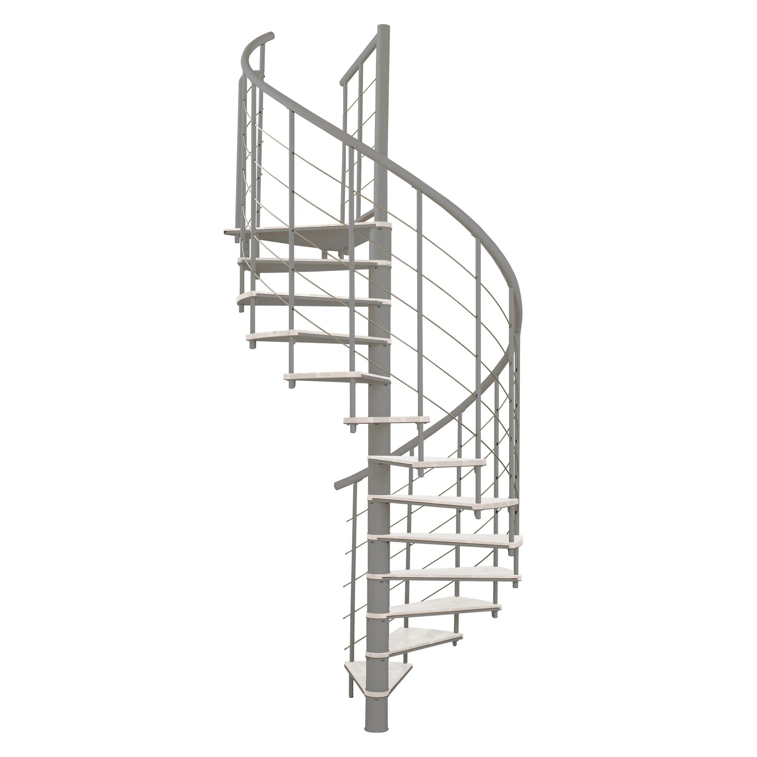 Minka STAIRS Kombinované točité schodiště Fusion bílá/šedá pr. 140 cm