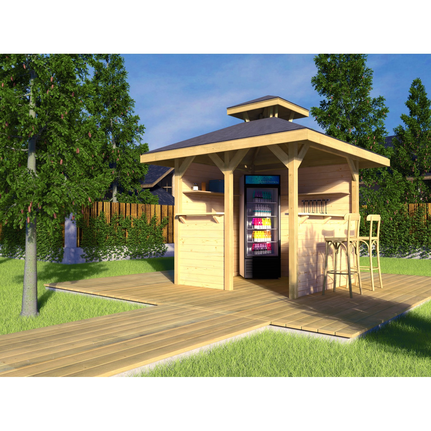 Weka Altán 651 vel. 1 s větracím otvorem, bez šindelů, 294 x 294 x 275 cm