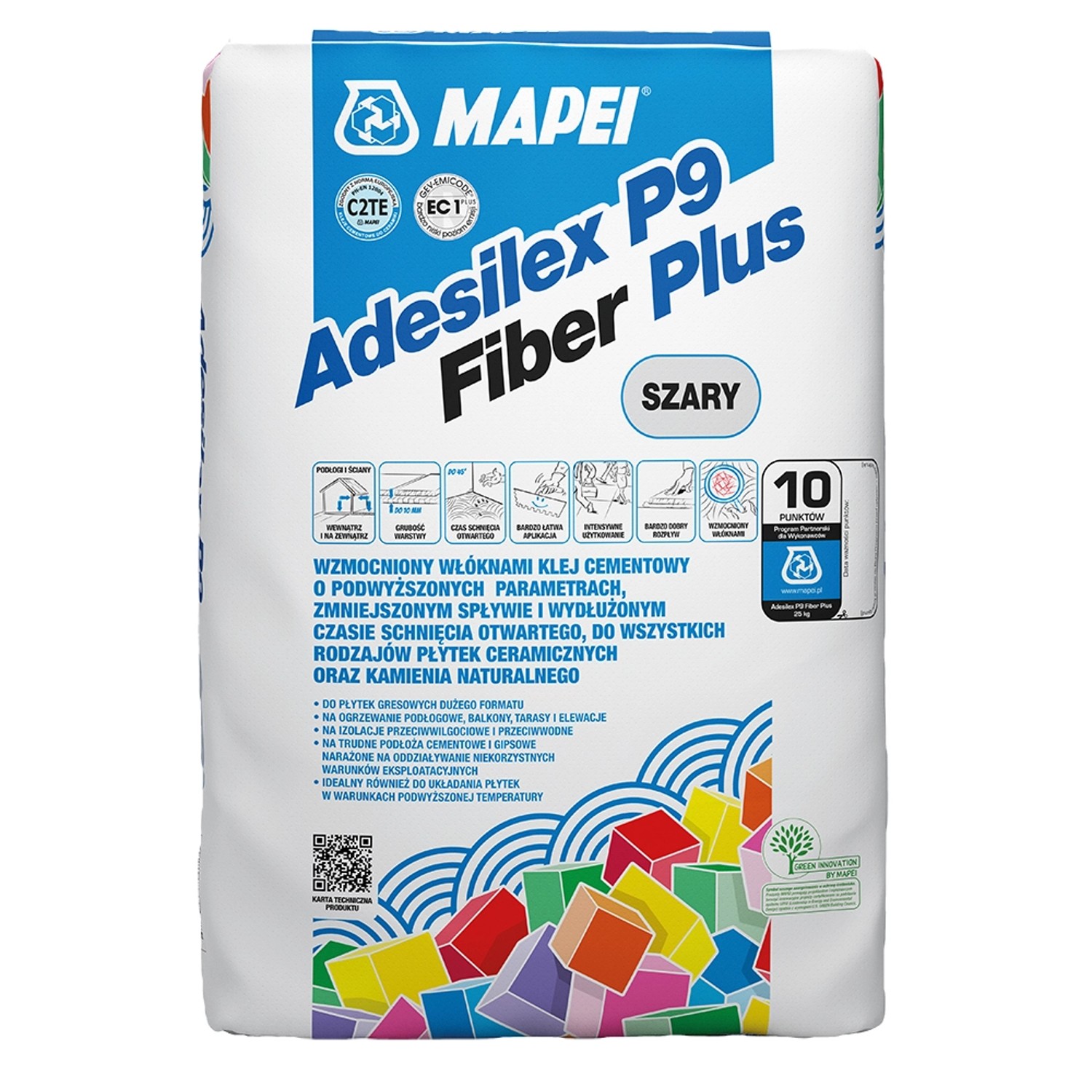 Mapei Adesilex P9 Fiber Plus lepidlo šedá 25 kg ADESILEXP9FIBER