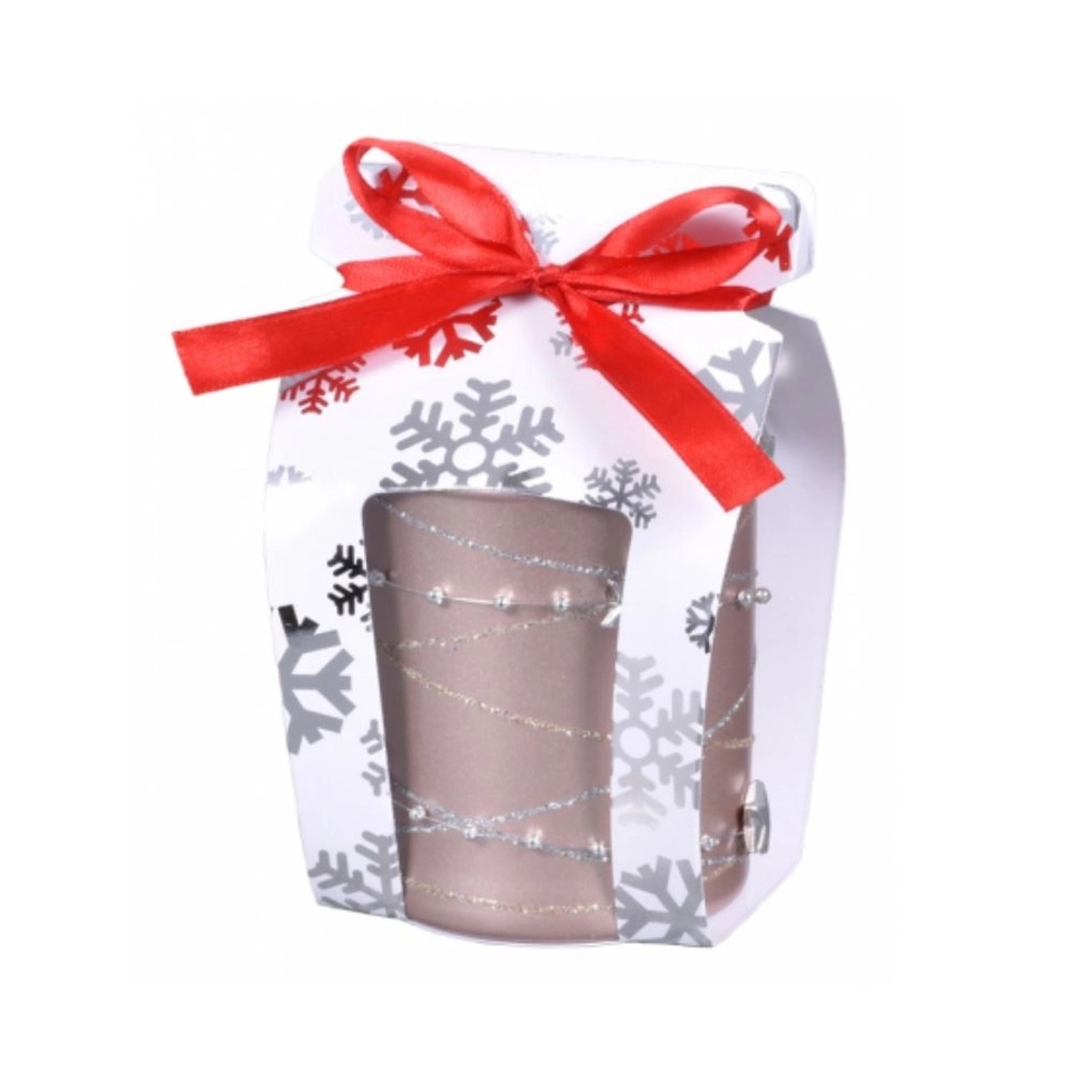 Artman Candles Vonná svíčka ve skle Girlanda, růžovo-zlatá, 130 g