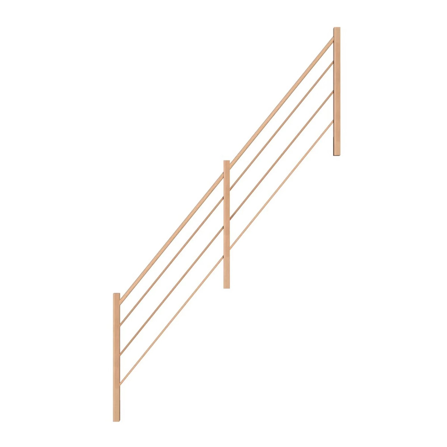 StarWood Designové celodřevěné zábradlí bukové pravé 365 cm