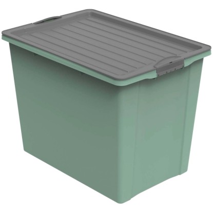 Rotho Stohovatelný box Compact A3 s kolečky, zelený, 70 l