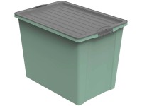 Rotho Stohovatelný box Compact A3 s kolečky, zelený, 70 l