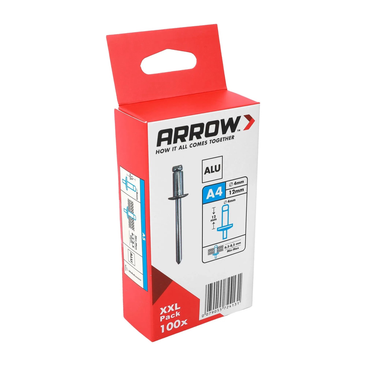 Arrow Trhací nýt RA hliník, pr. 4 x 12 mm, 100 ks