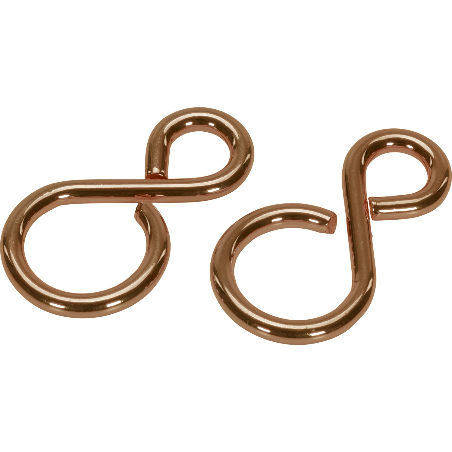 LUX S-hák, bronzovaný, 2 ks, 38 x 20 x pr. 5 mm