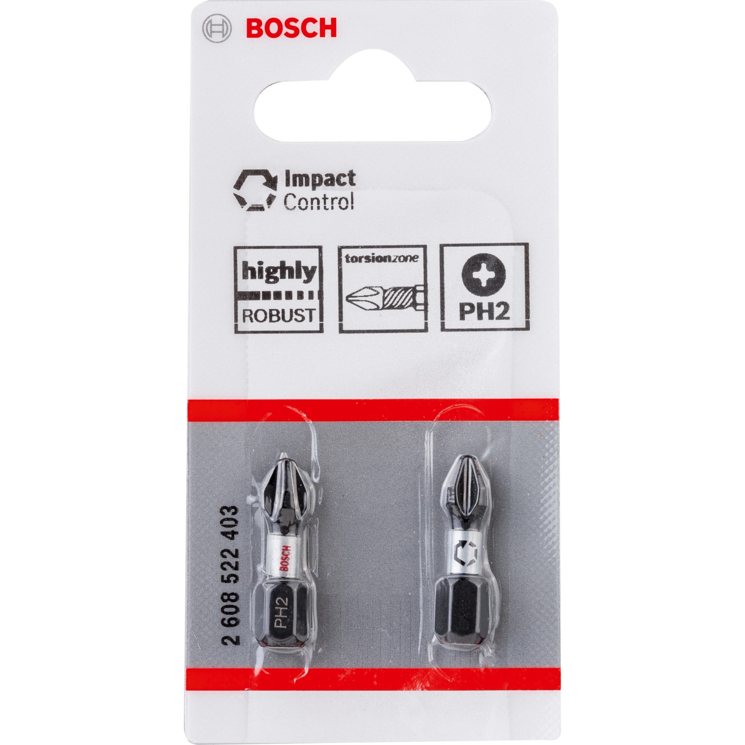 Bit šroubovací Bosch Impact Control PH2 25 mm 2 ks