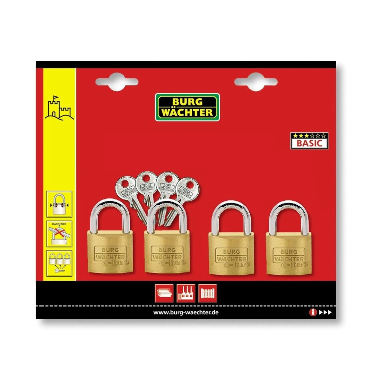 Burg Wächter Sada visacích zámků Quadro 222 15 SB