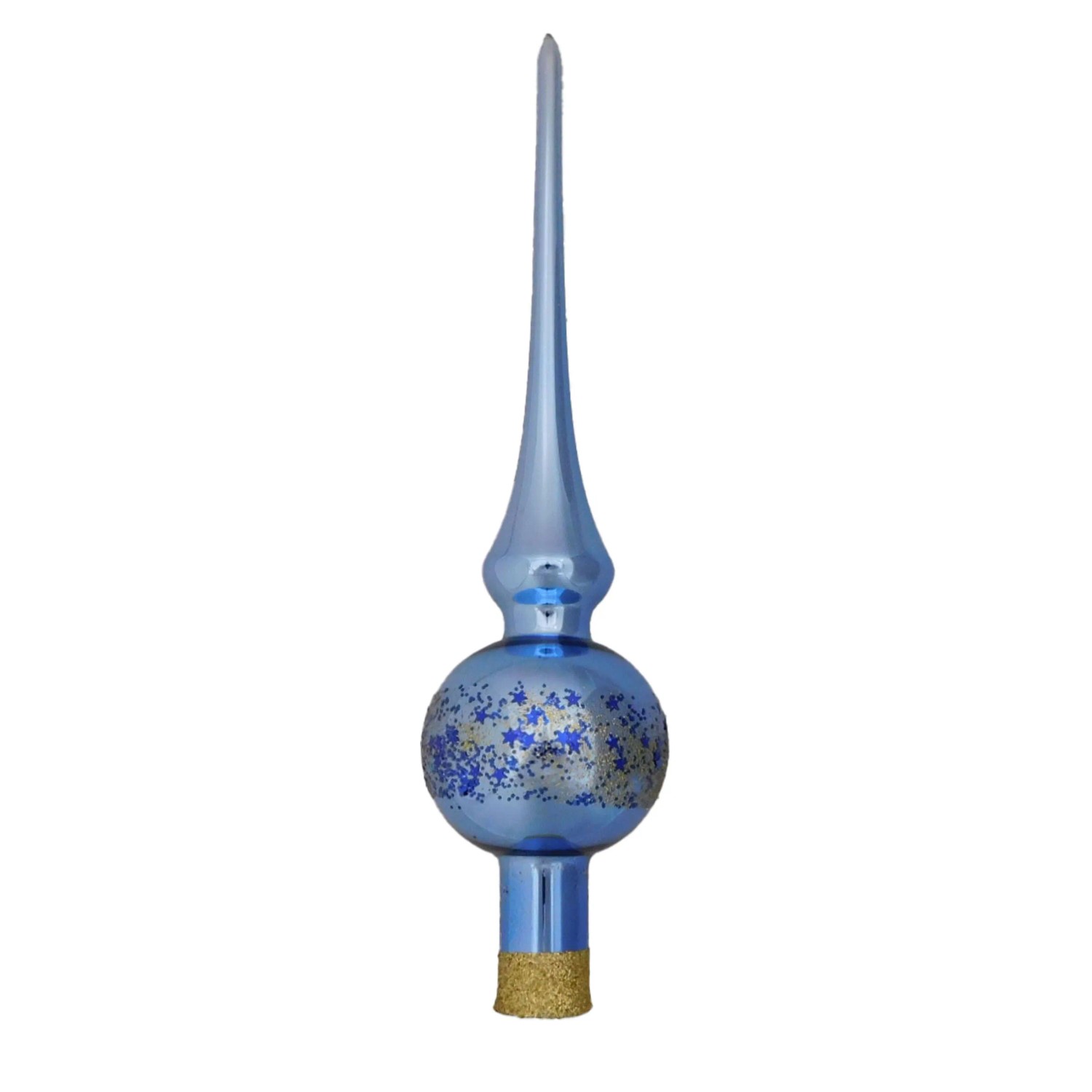 ORNEX Špice skleněná modrá hvězdičky 280 mm