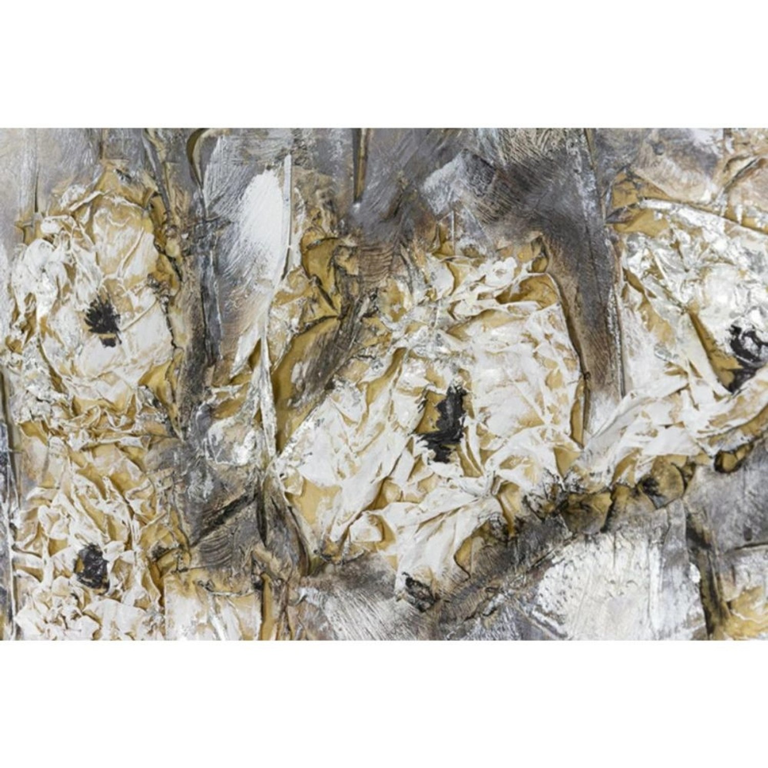 FALC Malovaný obraz kytice stříbrná, 100 x 100 cm