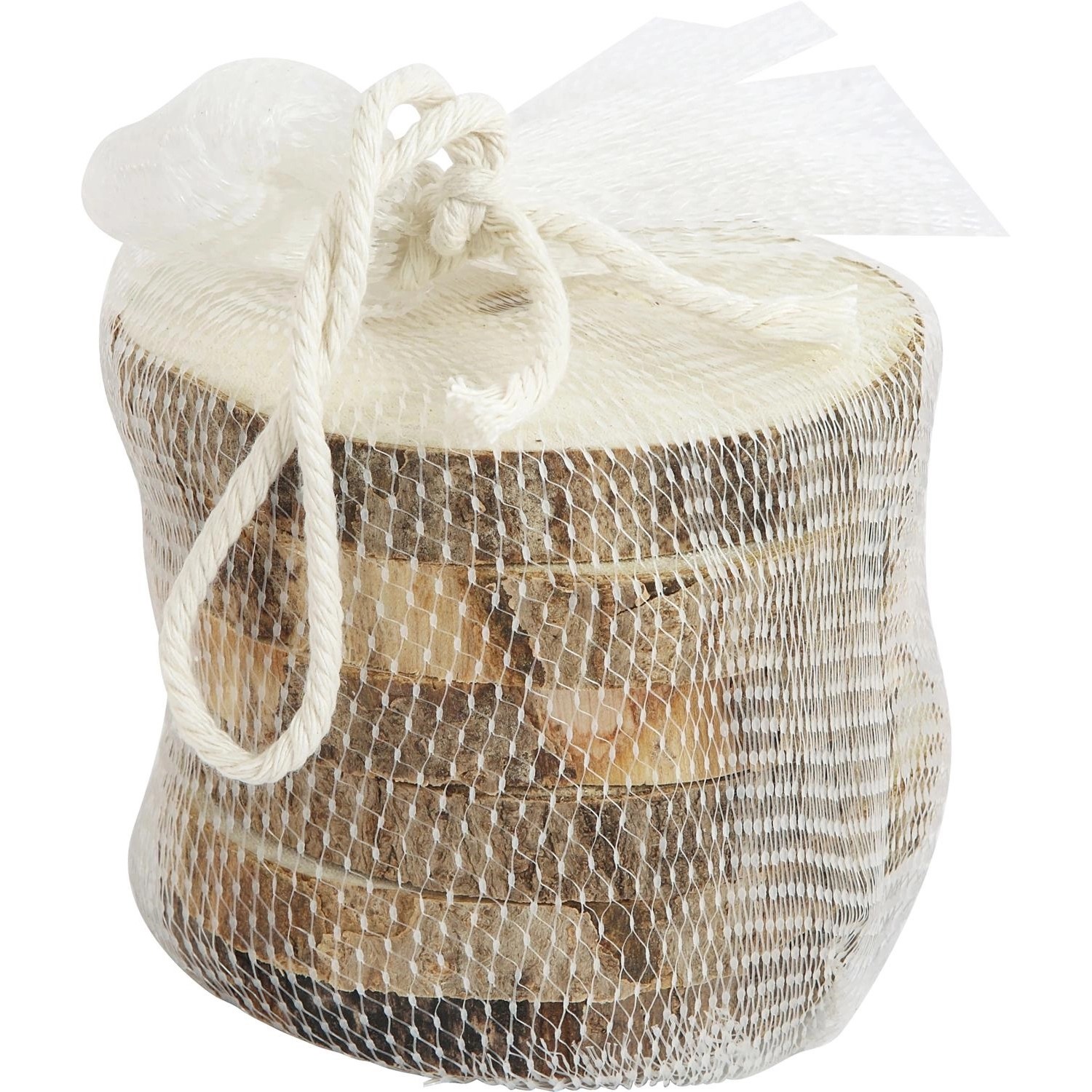 Přírodní dřevěná kolečka, 6 ks, pr. 10 cm