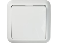 OBI Vypínač/přepínač Penelope polárně bílý včetně rámečku