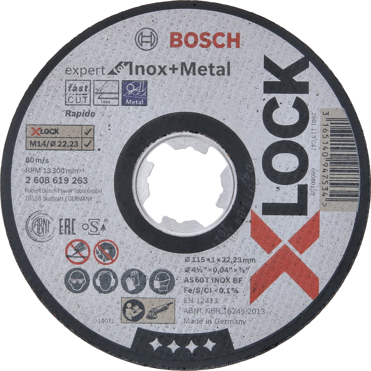 Bosch Řezací kotouč X-LOCK PRO Stainless Steel and Metal pr. 115 x 22,23mm, 1ks