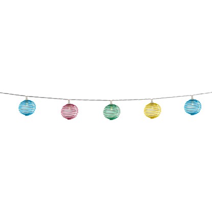 Solární LED světelný řetěz pestrobarevný 10 spirálových luceren