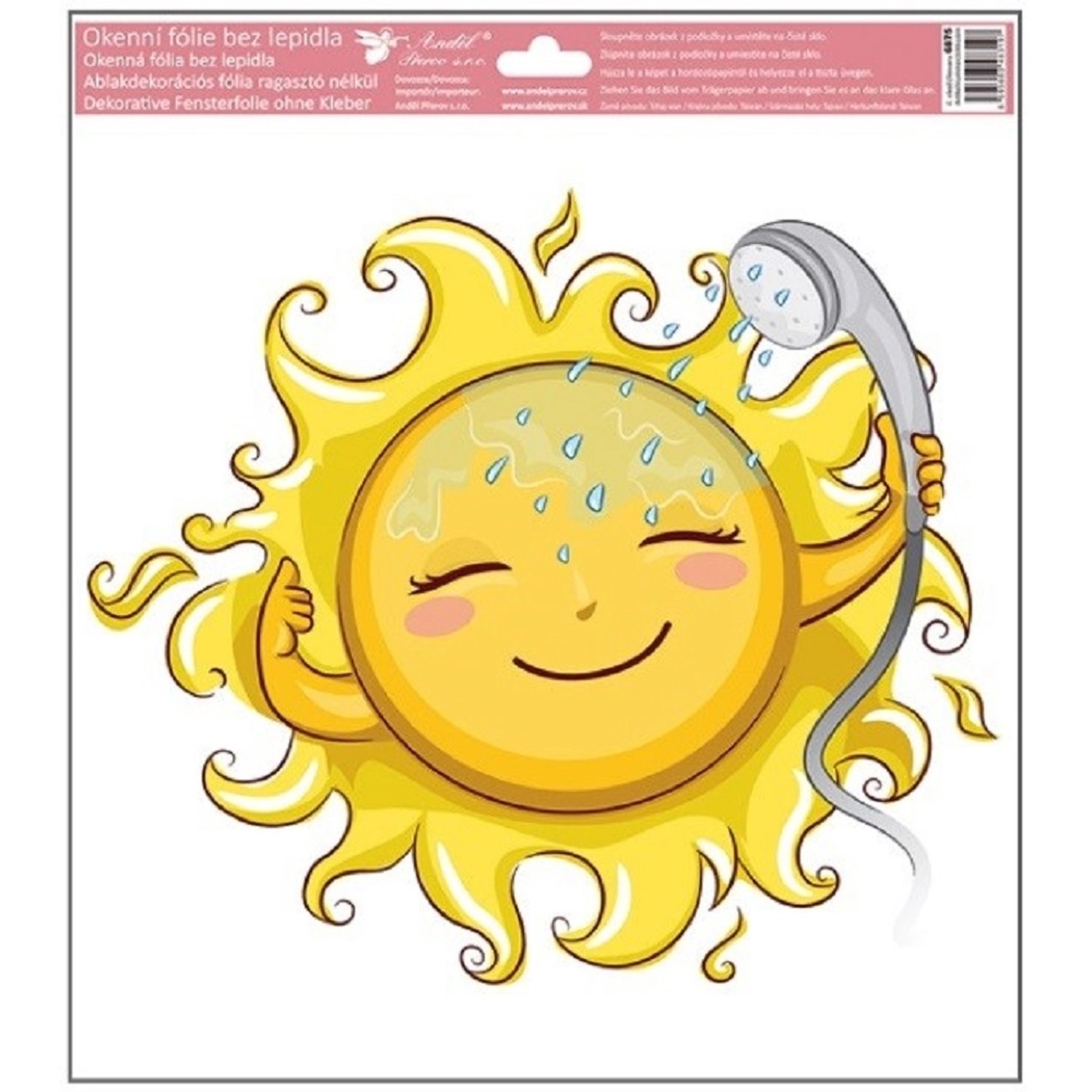 Anděl Přerov Dekorační okenní fólie sluníčka, mix dekorů, 30 x 33,5 cm
