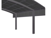 Ximax Boční stěna k přístřešku na auto Portoforte/Linea 1 modul černá 50 cm