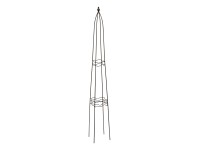 Obelisková opěra pro popínavé rostliny hranatá, černá, 120 cm