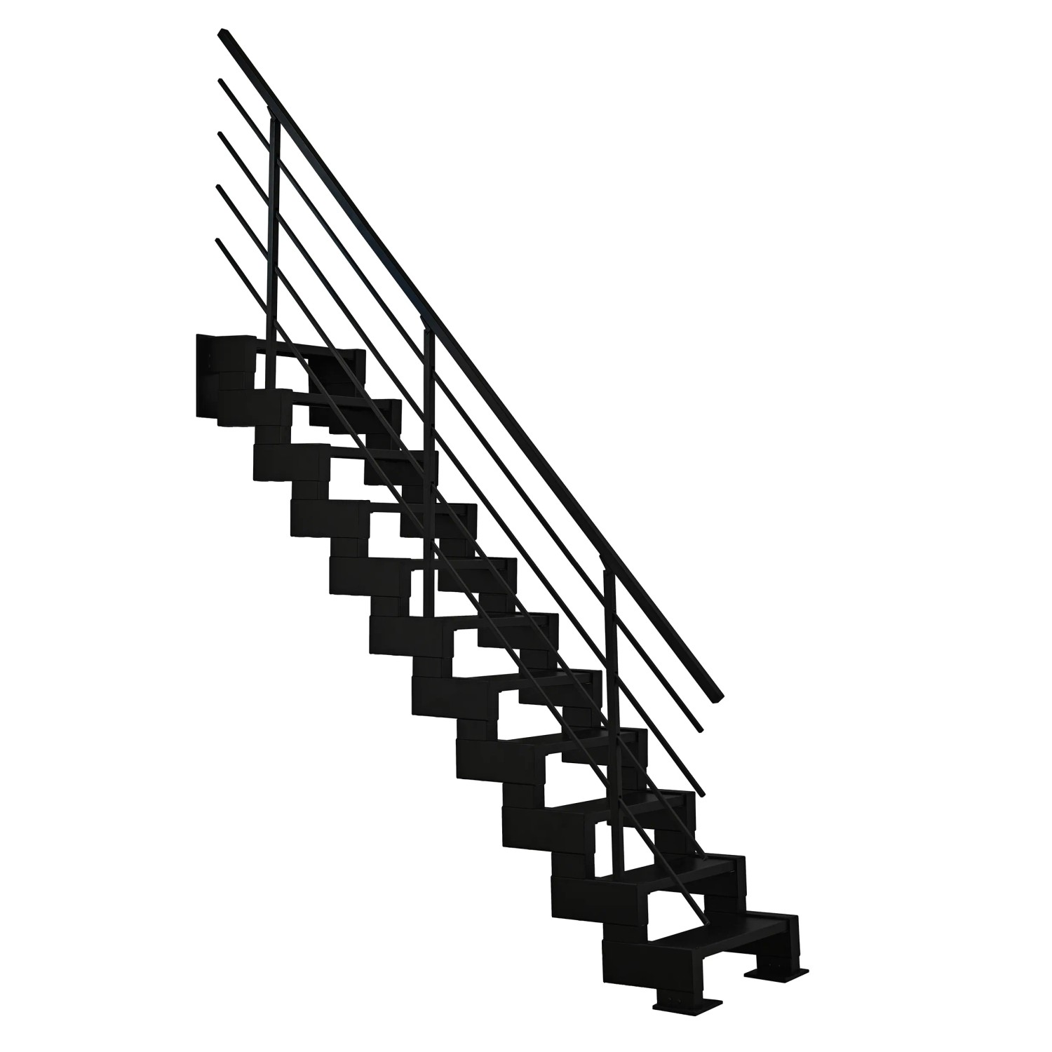 Minka STAIRS Přímé modulové schodiště Modulario Mini černé, 300 cm