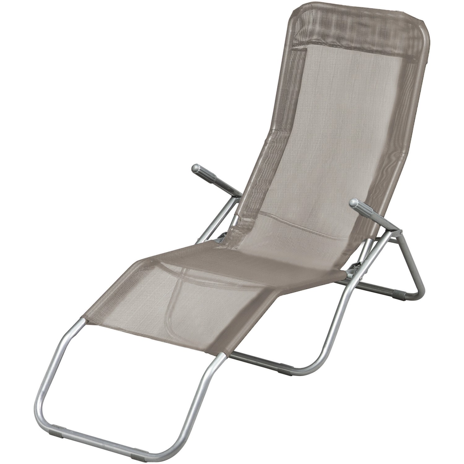 DESIGNlink Skládací zahradní lehátko šedé 157,5 x 49,5 cm