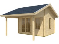 Skan Holz Dřevěný zahradní domek Calgary pro střešní tašky, přír., 380 x 300 cm